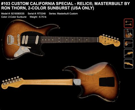 fender custom shop special order.